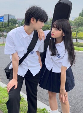 出租附中男女情侣校服夏季