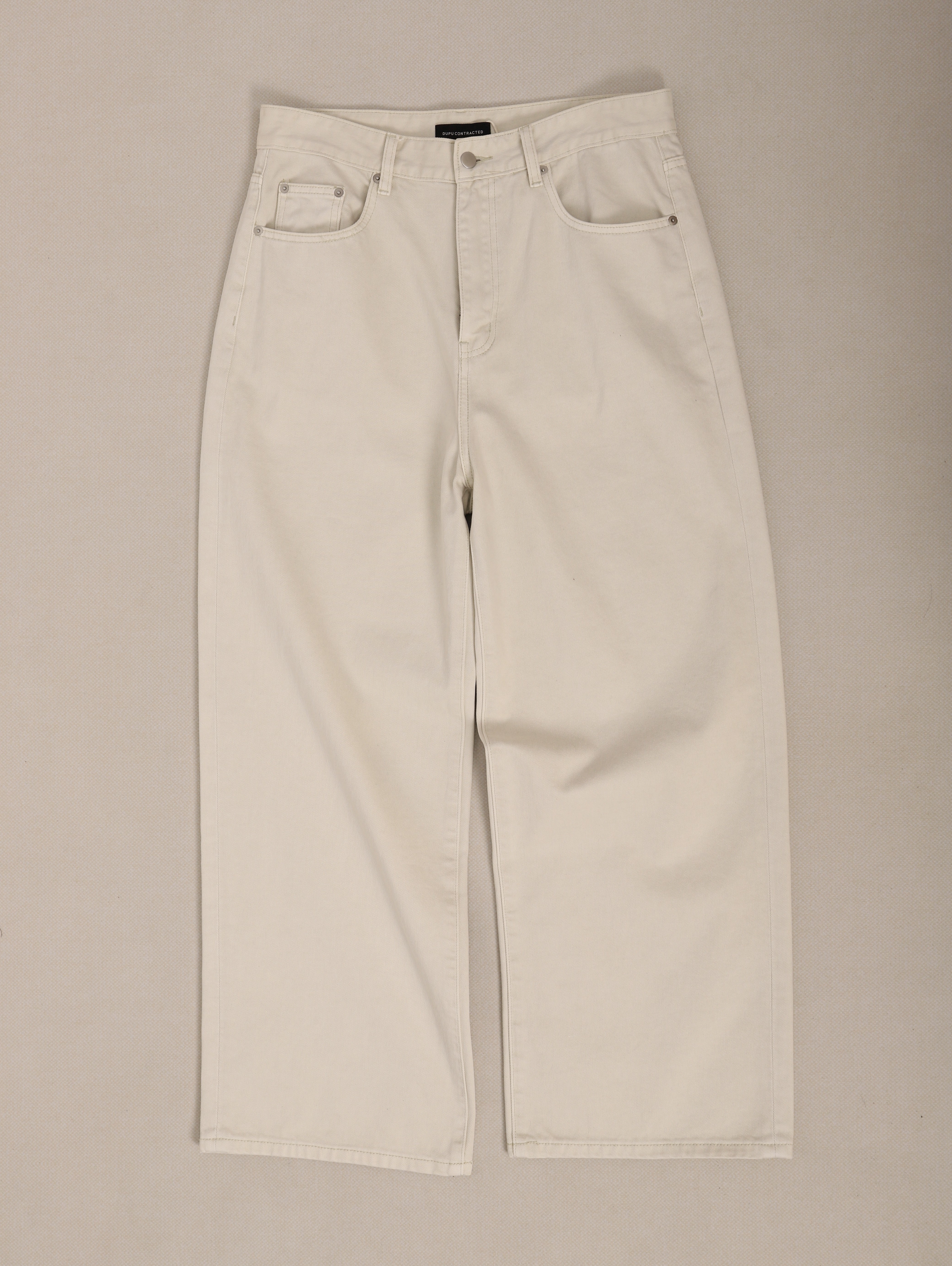 MRMO陌先生男士白色牛仔裤宽松休闲直筒阔腿裤秋冬新品