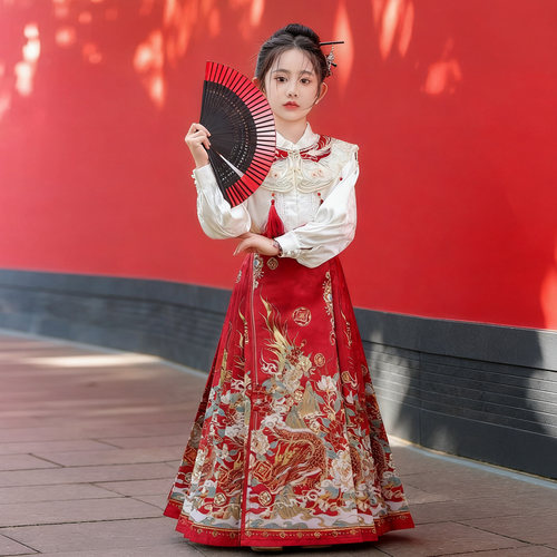 汉服女童马面裙冬装2025新款