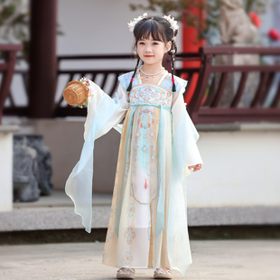 汉服女童春款2026新款连衣裙儿童襦裙中国风古装超仙唐装公主春季