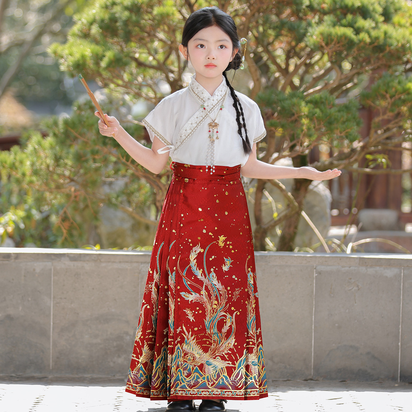 2026新款女童汉服马面裙套装夏装图片