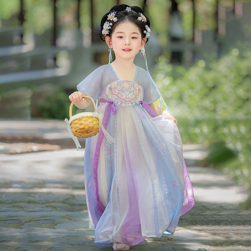 女童汉服2026新款夏季儿童国风仙气薄款公主连衣裙小女孩古装襦裙