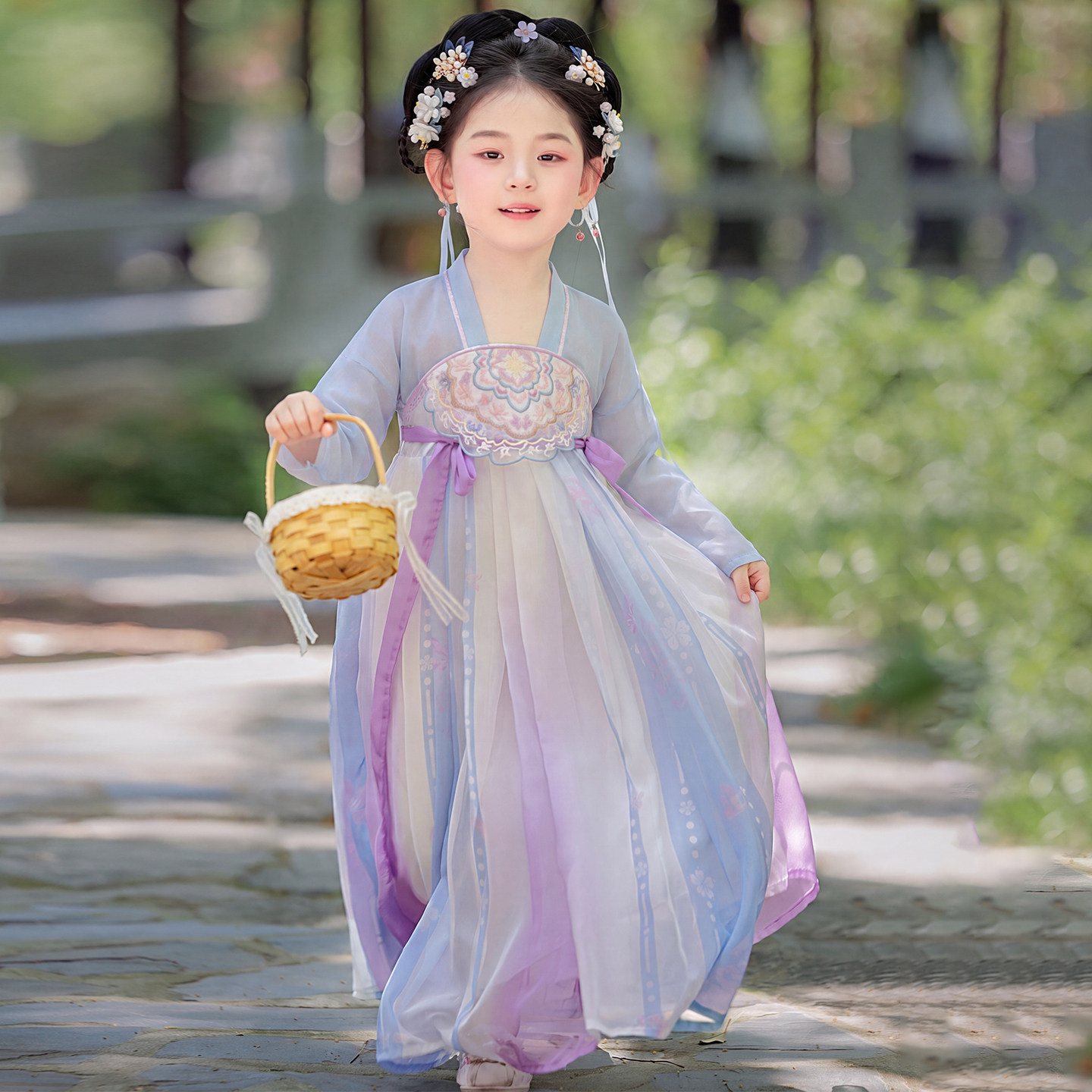汉服女童秋季2026新款儿童高端仙气古风公主连衣裙女宝国风公主裙