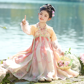 国风唐装 汉服女童春秋款 2026新款 春季 公主连衣裙 儿童古风超仙古装