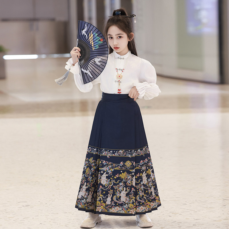女童马面裙春秋款2026新款国风新中式儿童汉服女大童明制套装古风,童装/婴儿装/亲子装,汉服,淘宝优惠券,粉丝福利购,淘宝优惠卷