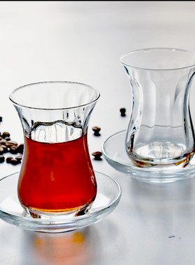 进口土耳其茶海托盘热饮玻璃杯