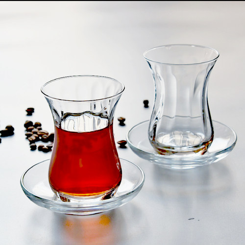 进口土耳其茶海托盘热饮玻璃杯