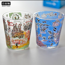 茶杯 日本进口井泽IZAWA玻璃杯水杯啤酒果汁杯早餐杯插画可爱日式