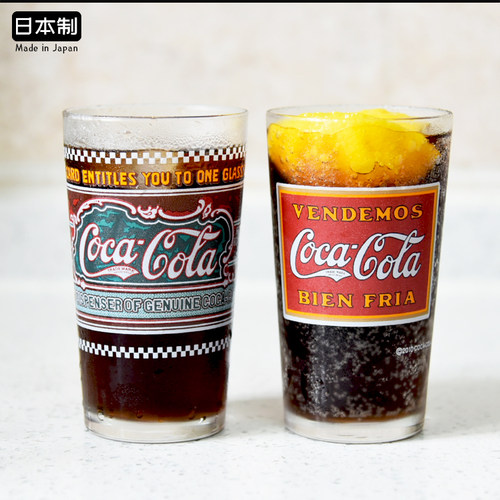 进口可乐杯aderia复古家用玻璃杯