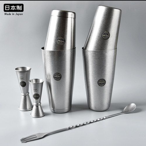 日本青芳波士顿调酒壶量杯复古风