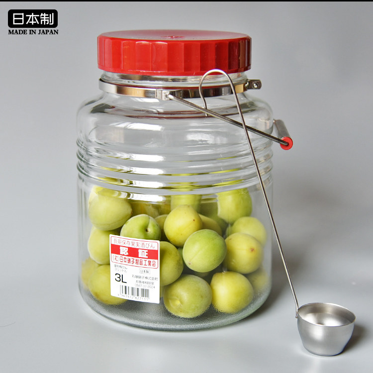 日本进口aderia复古玻璃密封罐青梅酒瓶水果酵素泡酒罐瓶泡腌菜坛