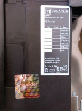 HLA36040 NEW!!! HLA36040 SQUARE D POWERPACT 40 AMP 3 POLE CI
