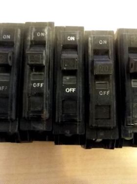 QOB120 Lote de 7 Square D QOB120 20 Amperios 1 Polo Disyunto