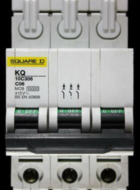 KQ10C306 SQUARE D 6 AMP TYPE C 10kA TRIPLE POLE MCB CIRCUIT