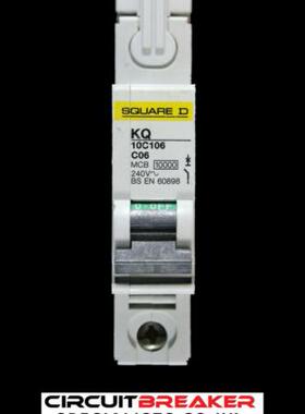 KQ 10C106 SQUARE D 6 AMP TYPE C 10 kA MCB CIRCUIT BREAKER KQ