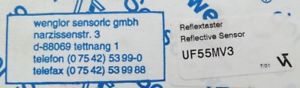 Wenglor Analog Reflextaster UF55MV3    UF 55 MV 3   Neu / OV