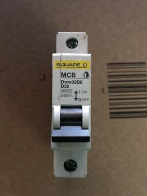 Square D B32 6K MCB DOM32B6 BS60898 Miniature Circuit Breake