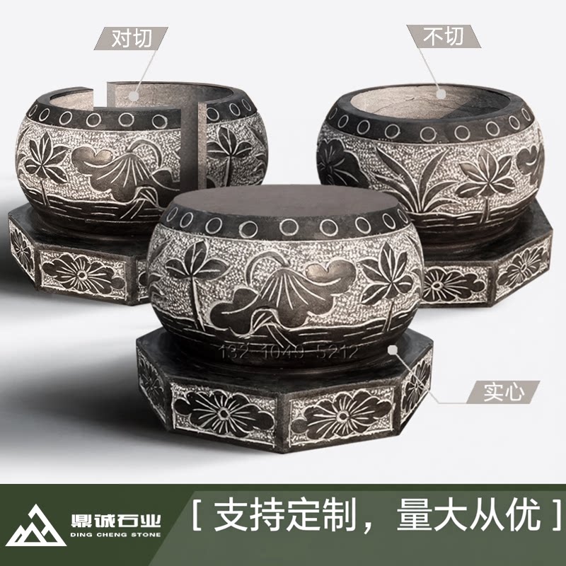 鼎诚复古石雕柱墩石柱础柱子底座