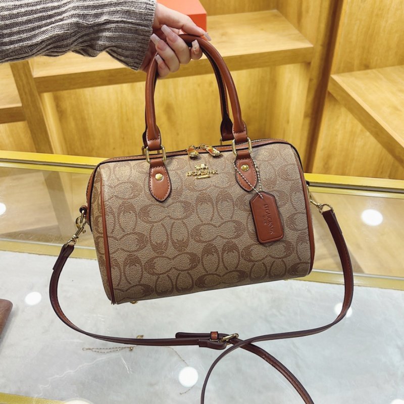 2026春季经典款枕头包复古印花波士顿包包女撞色时尚手提斜挎包潮