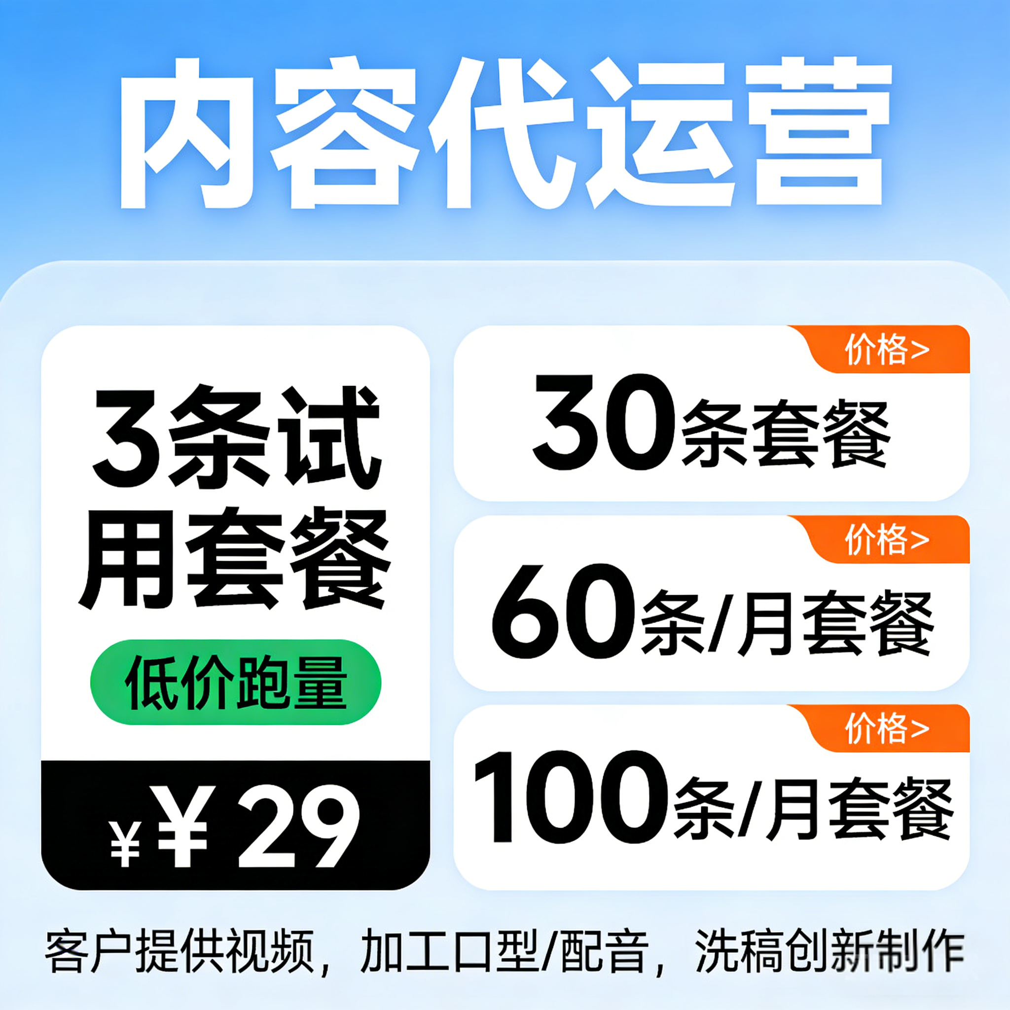 口播类视频内容代制作对口型音色训练高性价比（高效率日更首选）,商务/设计服务,短视频制作,淘宝优惠券,粉丝福利购,淘宝优惠卷