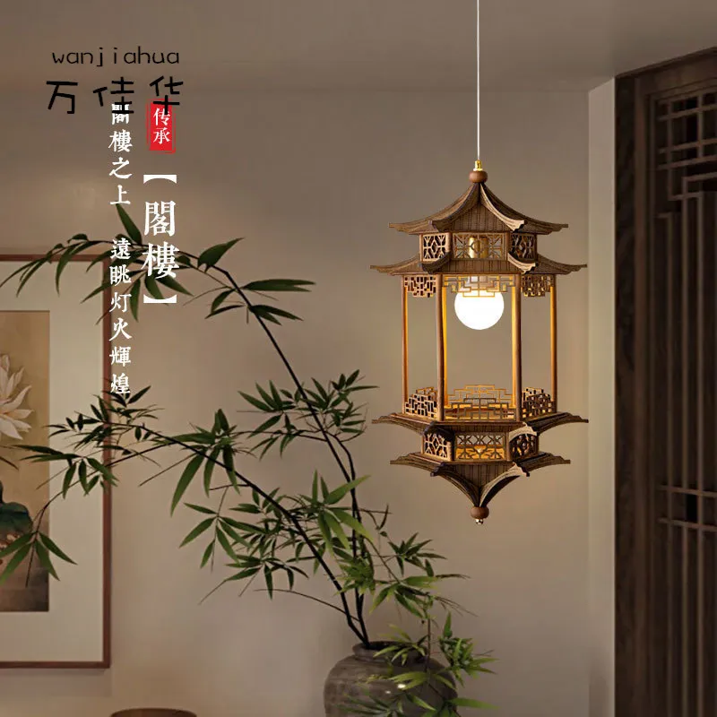 新中式仿古房子灯古建筑凉亭灯宋式美学茶室禅意酒店民宿玄关吊灯,家装灯饰光源,智能吊灯,淘宝优惠券,粉丝福利购,淘宝优惠卷