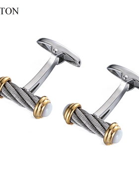 cufflinks男士袖扣贝壳趣味双色