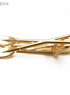 LEPTON新品正装商务领带夹高档精致金色领带扣针别针主持男士礼物