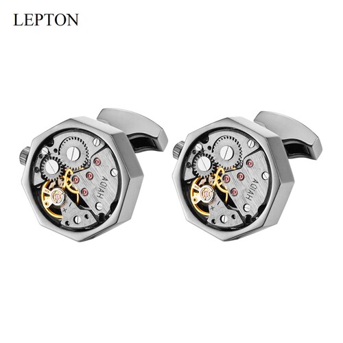 LEPTON手表机芯男士袖扣礼品礼物