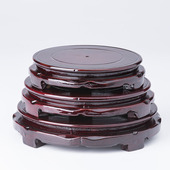 仿红木压缩木质底座花盆鱼缸花瓶铜器玉器香炉摆件奇石佛像圆底座