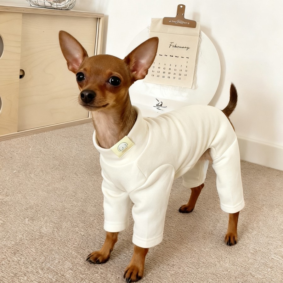 小鹿犬衣服秋冬季弹力德绒保暖打底衫居家服狗狗防着凉连体四脚衣