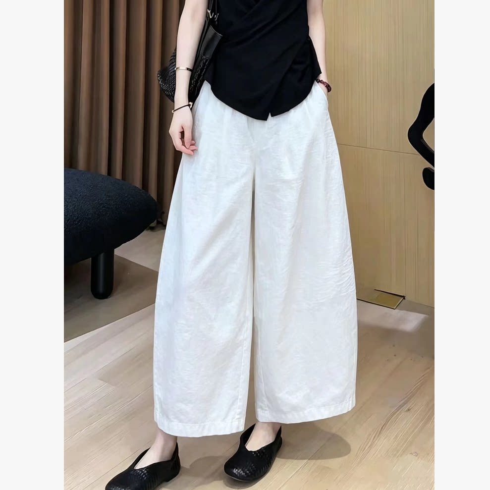 夏季薄款高腰显瘦百搭灯笼裤女