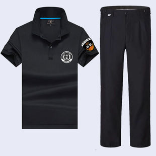夏季 T恤保安裤 子套装 男执勤治安制服安保衣服 翻领保安工作服短袖