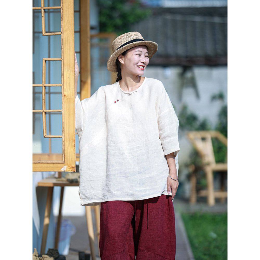 新中式汉麻高端女上衣