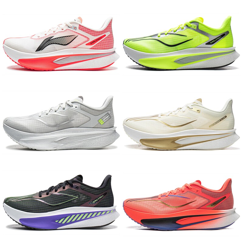 李宁跑步鞋女飞电6 CHALLENGER女子䨻丝轻量回弹竞速跑鞋ARMW004