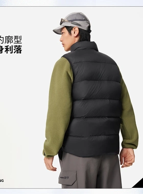 李宁羽绒马甲男子2025冬季新款鸭绒运动休闲舒适保暖背心AMRV077