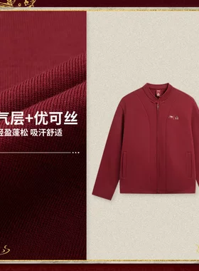 李宁故宫博物院特别系列2025新款男女同款宽松开衫卫衣AWDVP97