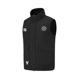 李宁男子羽绒马甲2023冬新款 韦德系列保暖鹅绒立领外套AMRT025LL