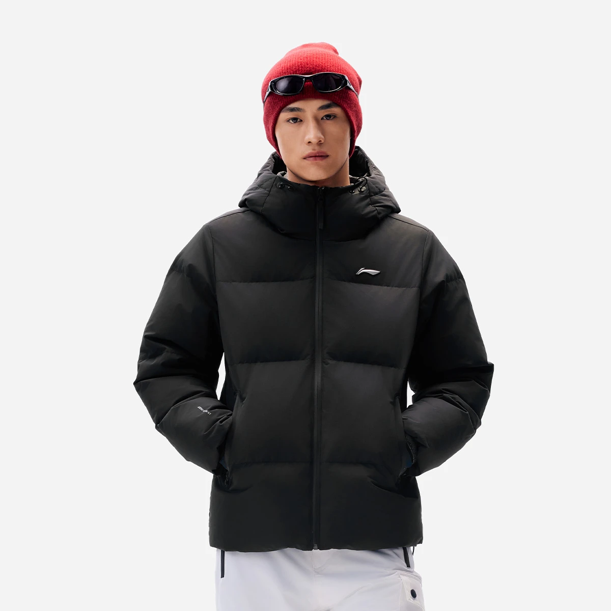 李宁火锅羽绒服男2025冬季新款保暖连帽户外鸭绒运动外套AYMV417