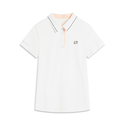 李宁正品网球系列女大童运动休闲透气简约翻领短袖POLO衫YPLU022