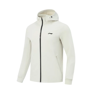 李宁运动外套2025冬季 男子加绒保暖休闲针织连帽外套AWDV975 新款