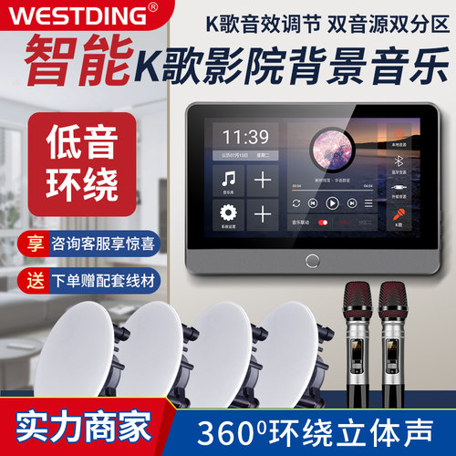威斯汀XT9家庭背景音乐吸顶音响天猫精灵全屋智能语音系统控制器 - 封面
