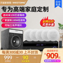 威斯汀708吸顶式5.1家庭影院音响套装电视音箱家用客厅吊顶3D环绕嵌入式重低音蓝牙功放全套背景音乐设备套餐