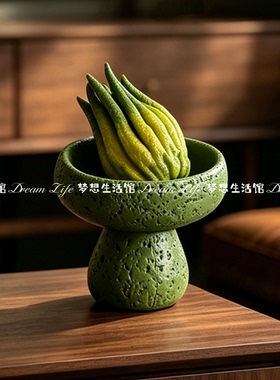 简约艺术佛手柑葫芦瓜果托盘多巴胺家居客厅装饰创意摆件摆放底座