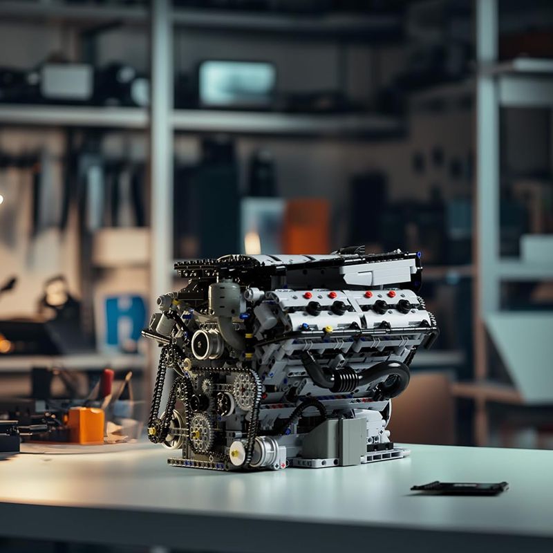 NifelizV8发动机拼装积木模型