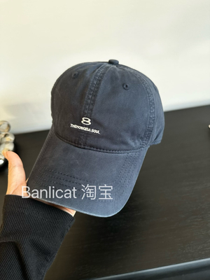 潮韩系大头围棒球帽男女通用显脸小加深大日系休闲刺绣字母鸭舌帽