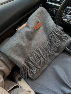 围脖韩版 Aolicat 秋冬保暖百搭简约仿羊绒纯色流苏围巾男女情侣款