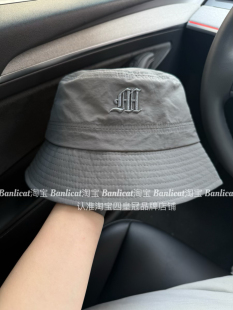 灰色透气速干渔夫帽子女 大头围显脸小春夏出游防晒遮阳帽男盆帽