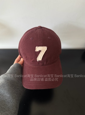 氛围感出片复古显白安可红棒球帽子2026新品韩系男女显脸小大头围