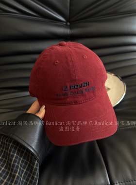 BanliCat 2026秋季新大头围显白红色棒球帽男女显脸小鸭舌帽韩版