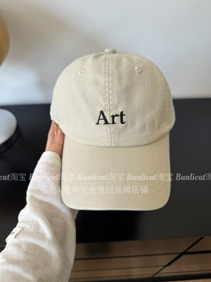 BanliCat 版型赞 显白米色字母棒球帽子女大头围显脸小鸭舌帽男款
